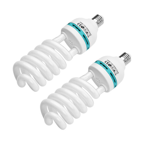 135W Spiral Fluorescent Bulb 5500K E27 110V Daylight Studio Photo 2