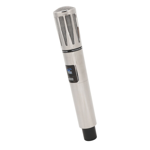 (Silver) Metal UHF Mic 328ft Range Noise Cancel Rechargeable Silver 2