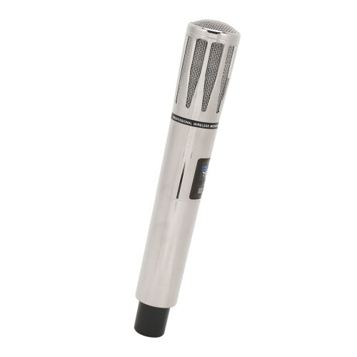 (Silver) Metal UHF Mic 328ft Range Noise Cancel Rechargeable Silver 1