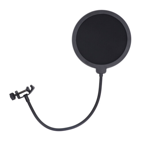 Dual Layer Pop Filter Anti Spray Mesh 360 Rotatable Mic Wind Screen