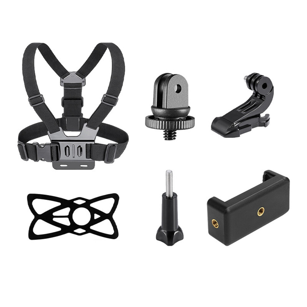 Andoer 6-In-1 Chest Strap Mount For Gopro Hero 10-4 & Dji Osmo Phones 643505130096