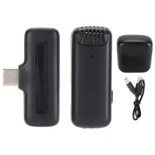 J11 Wireless Lavalier Mic Noise Reduction 2.4G Clip On for Phone