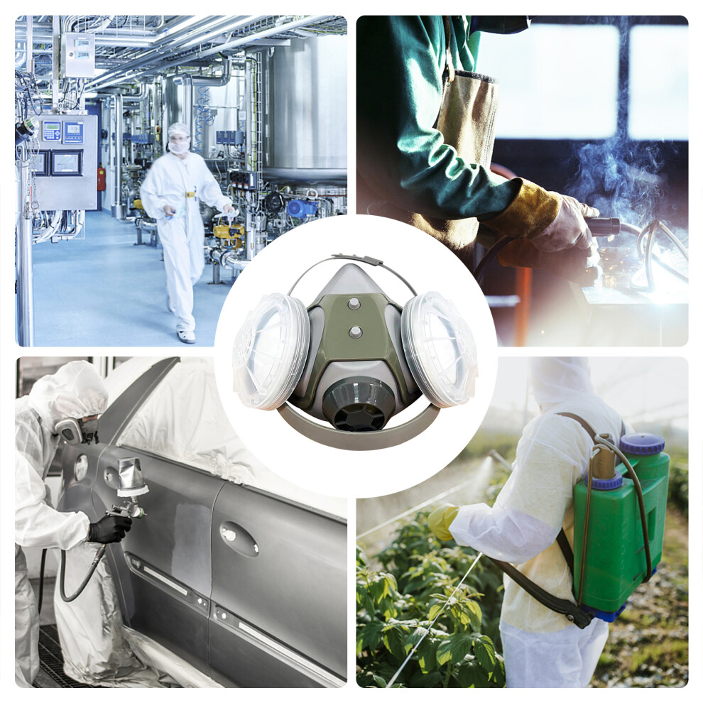 Reusable Half Face Gas Mask For Painting Welding Polishing 604725143044