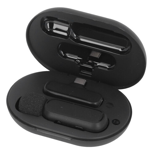 Lavalier Lapel Mic Wireless Noise Reduction with Charging Case 1