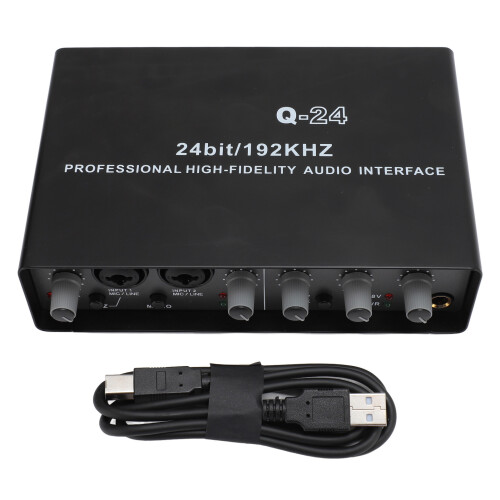 48V Phantom Power DSP Sound Interface 24Bit 192KHZ for Recording