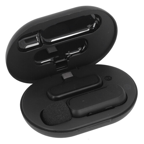 Lavalier Lapel Mic Wireless Noise Reduction with Charging Case 2