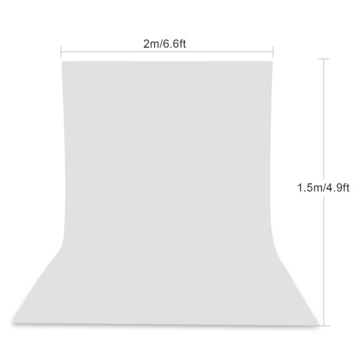 2 * 1.5m Photography Backdrop Washable Non-Woven White 1