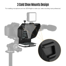 Andoer DSLR Camera Teleprompter Phone Holder Remote 5pcs Lens Rings