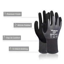 Nitril-Handschuhe Arbeitsschutz Garten Schwarz Grau L