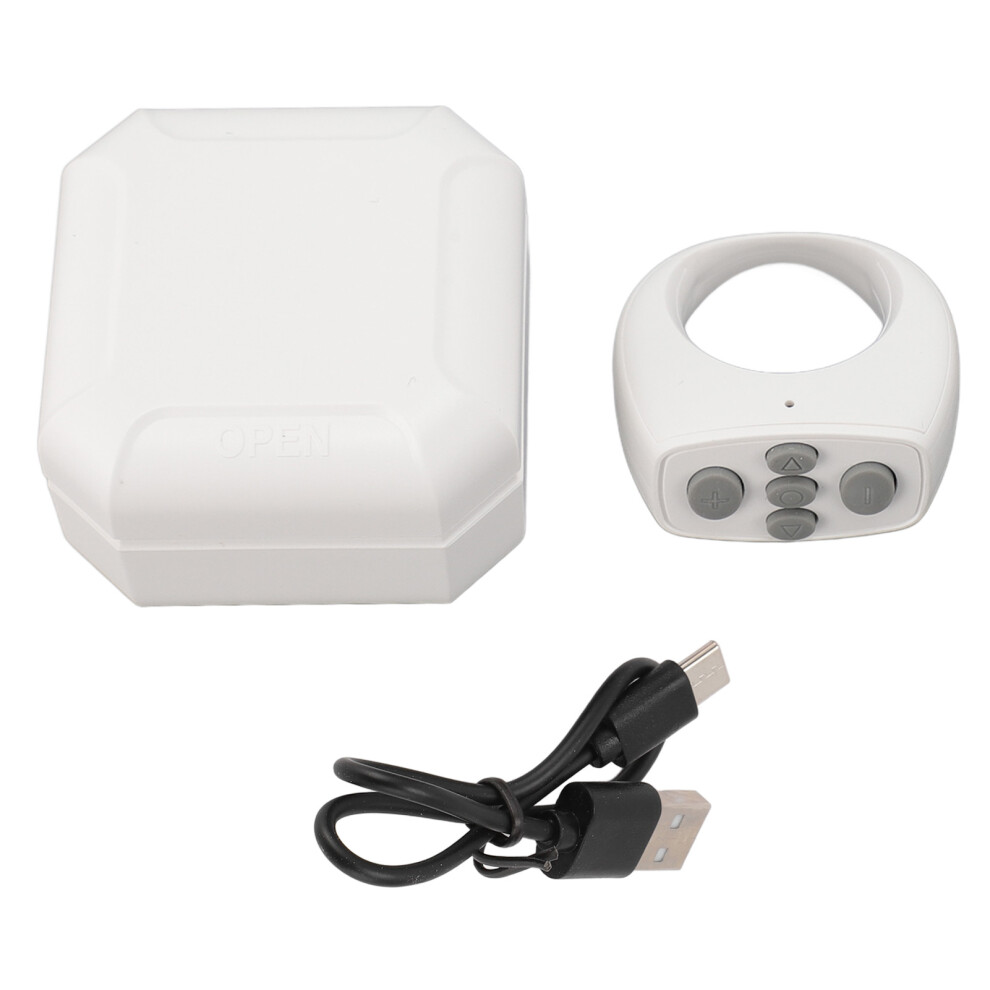() Bluetooth Remote Control Ring 10M 200Mah Page Turner White/Black 643505089790