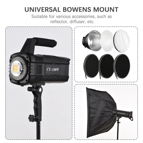 100W Video Lighting 3000-6000K Adjustable Color Temperature Dimmable 2