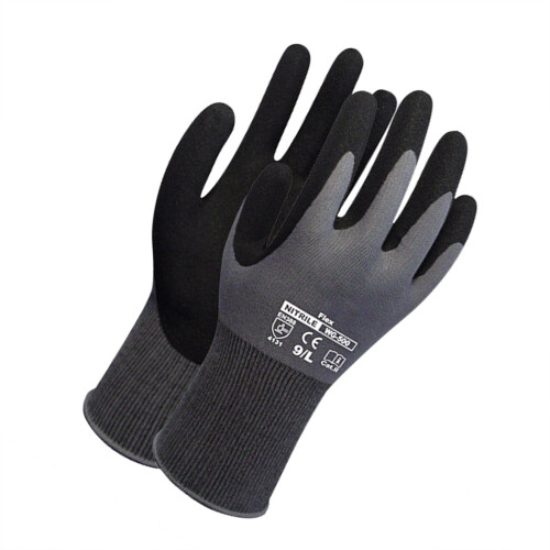3 Paar Nitril-Handschuhe schwarz/grau L 1