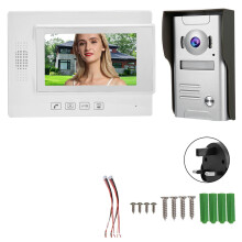 Zhudele 7inch Wired Video Door Phone Doorbell Intercom Camera Monitor