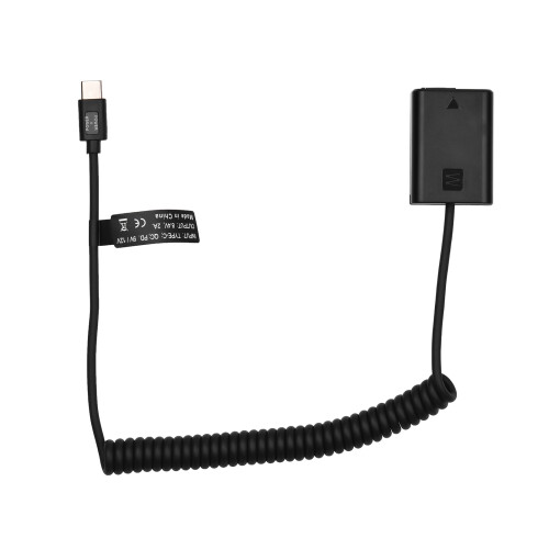Andoer Type-C NP-FW50 Dummy Battery 20W PD Adapter A7S2 A7II A6000 2