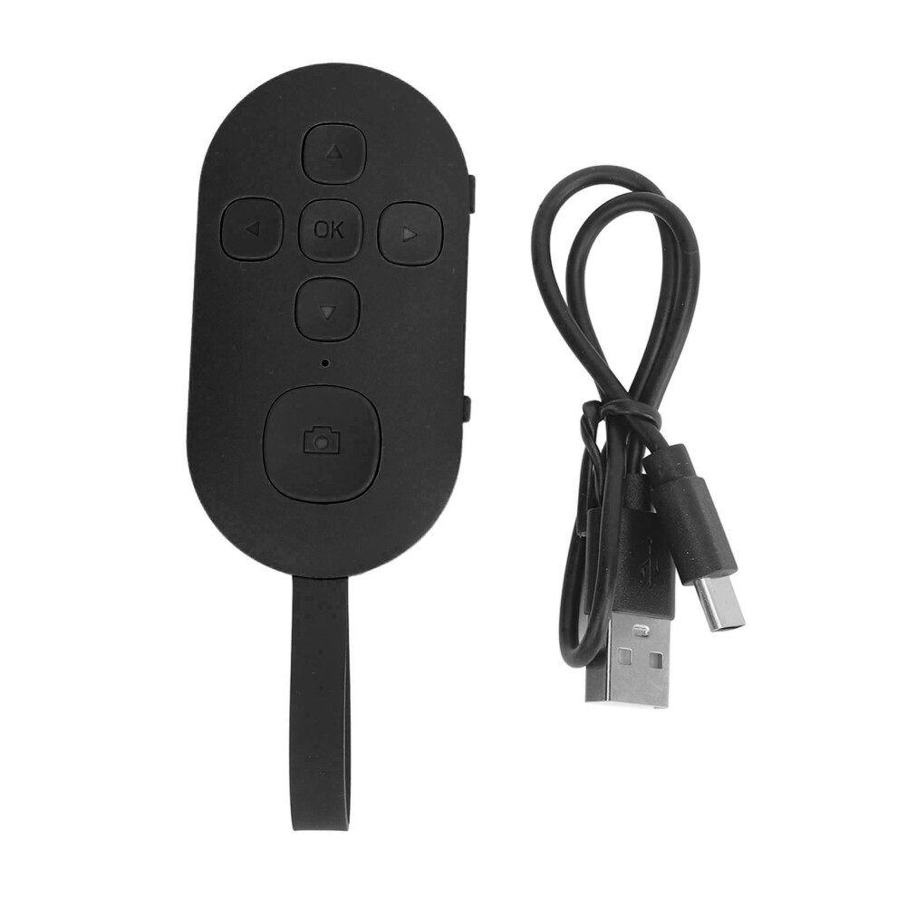 () Bluetooth Remote Control Rechargeable Page Turner Clicker Black/Purple 643505093711