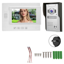Zhudele 7inch Wired Video Door Phone Doorbell Intercom Camera Monitor
