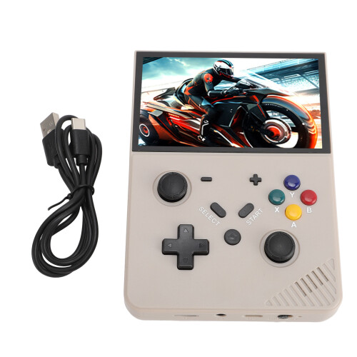 (64G Memory Card) Retro handheld game console 4.3" IPS 4K HD 4 core CPU 64G rechargeable