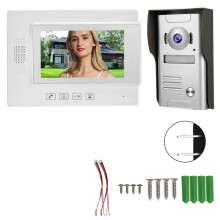 Zhudele 7inch Wired Video Door Phone Doorbell Intercom Camera Monitor