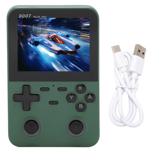 (Green) D007 Handheld Game Console Color Screen Retro 4 Direction Key Blue