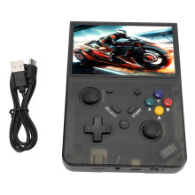 (64G Memory Card) M18 Retro Game Console 4.3" IPS 4K 4000mAh 25 Emulator 64G Black