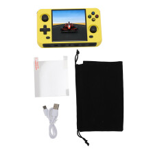 (Yellow) Handheld Retro Game Console 4in Screen 16G+64G R40S Black 10000+ Games