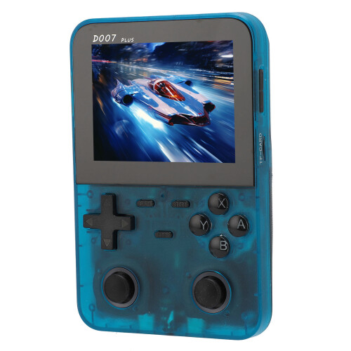 (Transparent Blue) D007 Handheld Game Console Color Screen Retro 4 Direction Key Blue 2