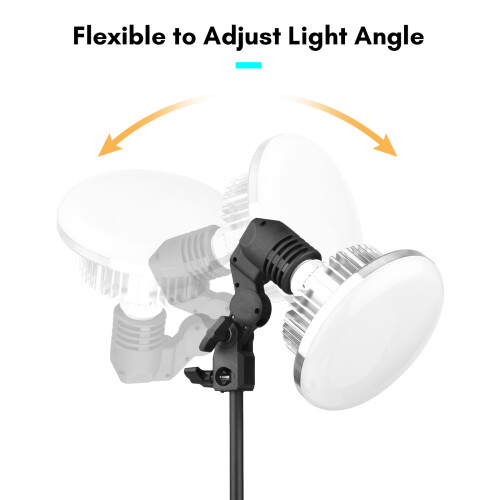 Tabletop LED Light Kit 150W Dimmable 3200K-5500K E27 Remote