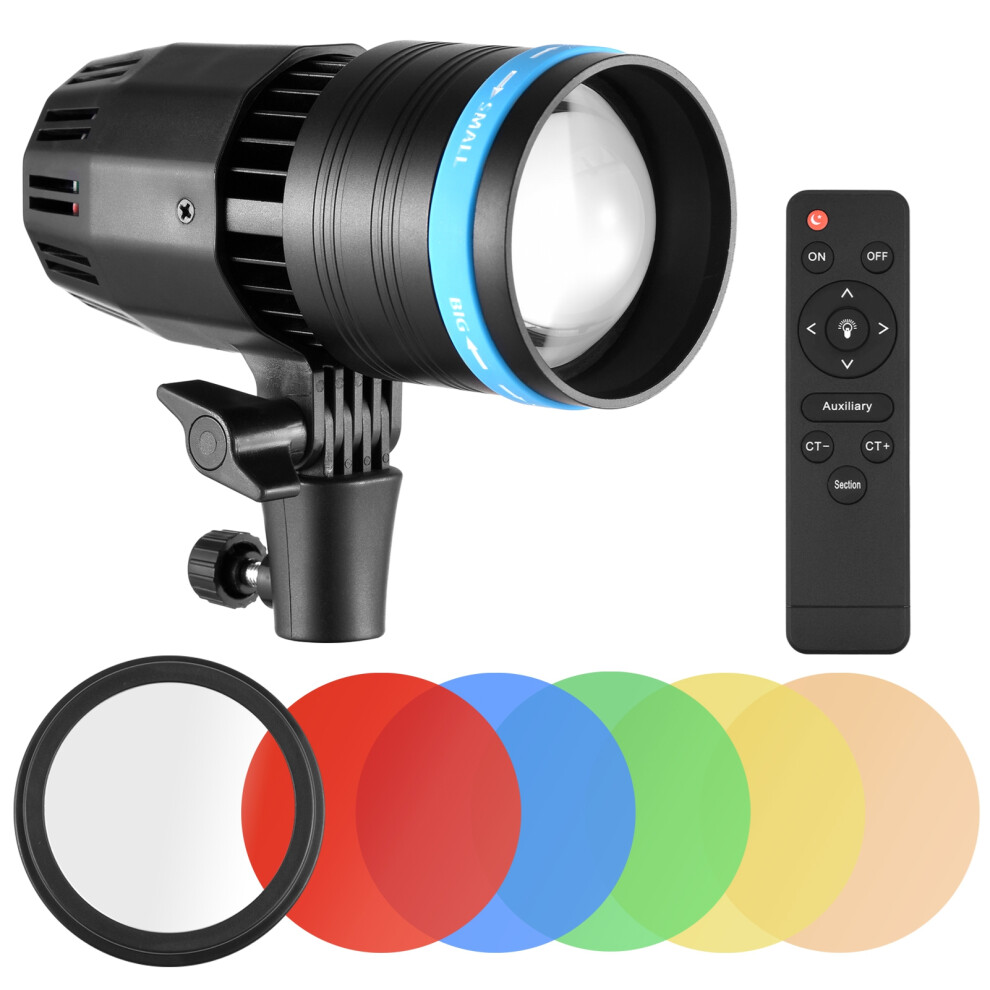50W Cob Video 5500K Dimmable Cri90+ Spot Remote 5 Filters Light 643505004717