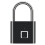 Smart Fingerprint Padlock USB Rechargeable Black IP54 1