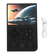 (Black) Portable Retro Handheld Game Console 3.5 Inch IPS 64GB 3000mAh Black