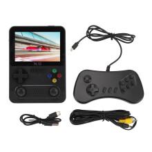 (Black) Handheld Game Console 32G 3.5 Inch IPS 6000mAh Battery White