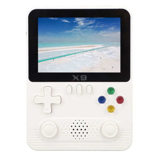 (White) Handheld Gaming Console Retro 3.5 Inch IPS 32G 6000mAh 2 Player Black 1
