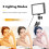 Desktop USB Video Light 3200K-5600K Dimmable 2LED Metal Stand 360 5