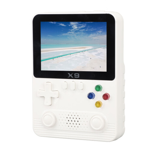 (White) Handheld Gaming Console Retro 3.5 Inch IPS 32G 6000mAh 2 Player Black 2