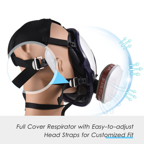 Gas Mask Anti-Formaldehyde Activated Carbon Full Face Safety Shield 2