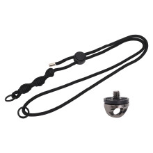 (Black Rope Black Knot) Action Camera Anti-Loss Rope 1/4" Screw Nylon Strap Blue