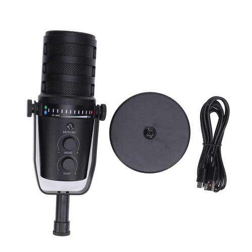 Dynamic Microphone USB XLR Cardioid with Stand for Recording