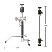 Andoer Mini C-Stand 20.8in Desk Tripod 10kg Aluminum Alloy 2 Sections