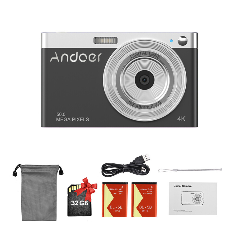 Kids Digital Camera 4K 50Mp 16X Zoom 2.88In Ips Auto Focus Compact 643505129083