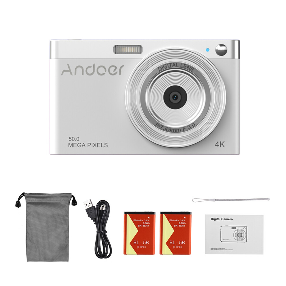 Kids Digital Camera 4K 50Mp 16X Zoom 2.88In Ips Auto Focus Compact 643505129106