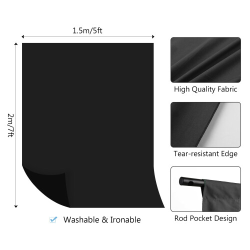 5x7ft Solid Color Photography Backdrop Kit with Stand and Clamps 1