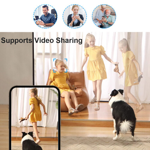1080P WiFi Camera Wireless Night Vision 350 Rotatable APP 2