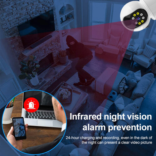 1080P WiFi Camera Wireless Night Vision 350 Rotatable APP 1