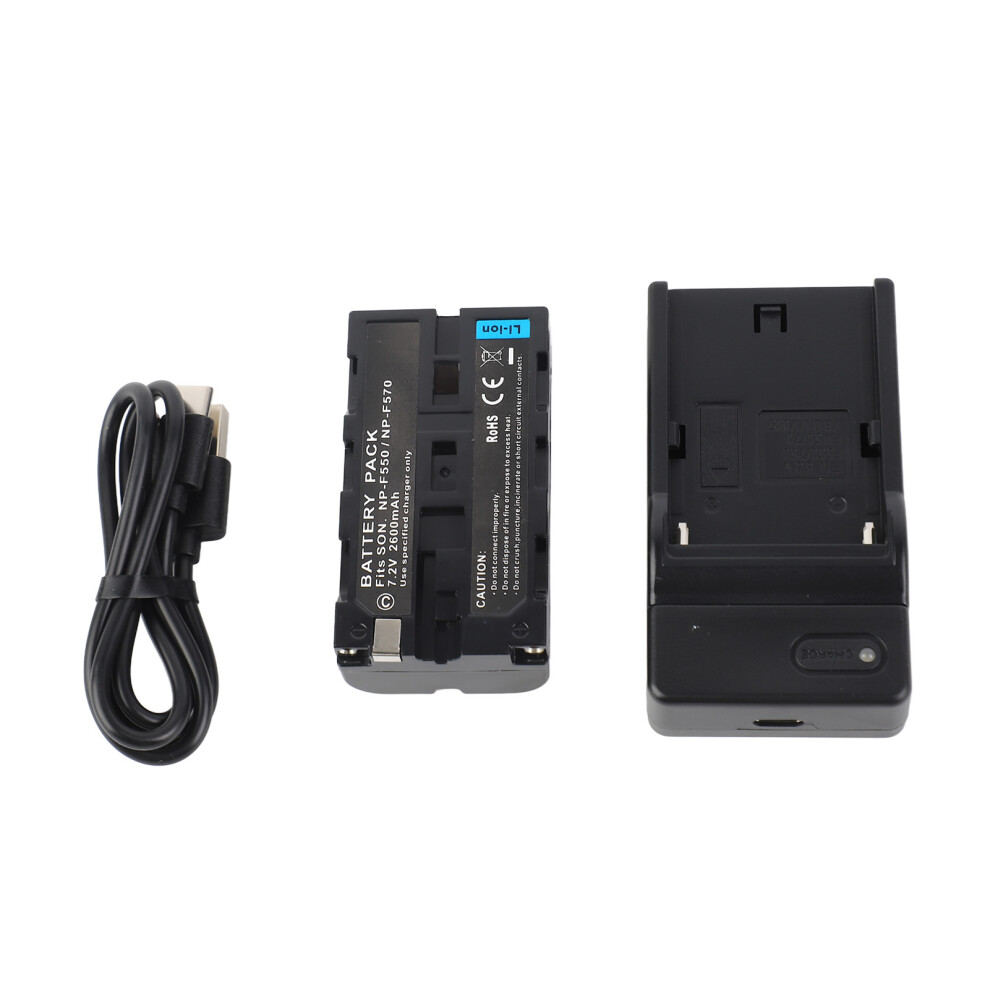 Np-F550/F570 Camera Battery Charger Kit 7.2V 2600Mah Usb For Sony 643505138245