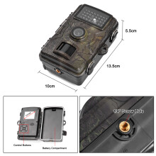 1080P Trail Camera 16MP 2.0in 0.8s Trigger Infrared Night Vision IP66