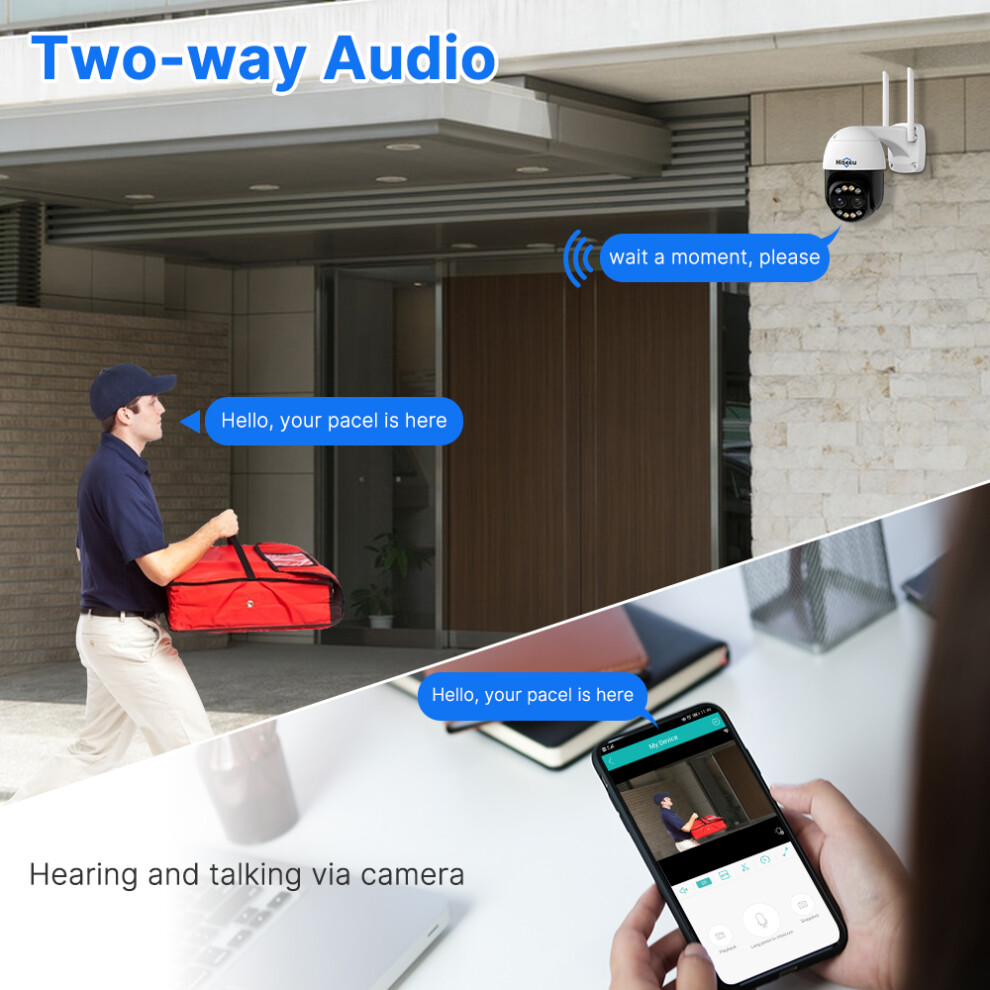 Hiseeu Whdc12 4Mp Dual-Lens Wifi Ptz 8X Zoom Ip66 Night Vision 643505088465