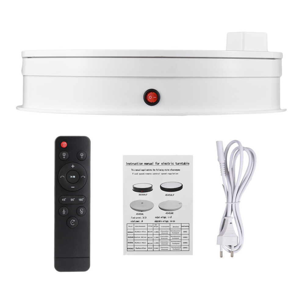 30Cm Motorized Rotating Stand 60Kg Load Led Remote Control Light 643505096651