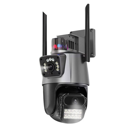 2MP+2MP Dual-Lens WiFi Camera Waterproof Night Vision PTZ Security