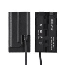 D-Tap to WY-VL-F Dummy Battery Coiled Cable for Monitors/LED Light