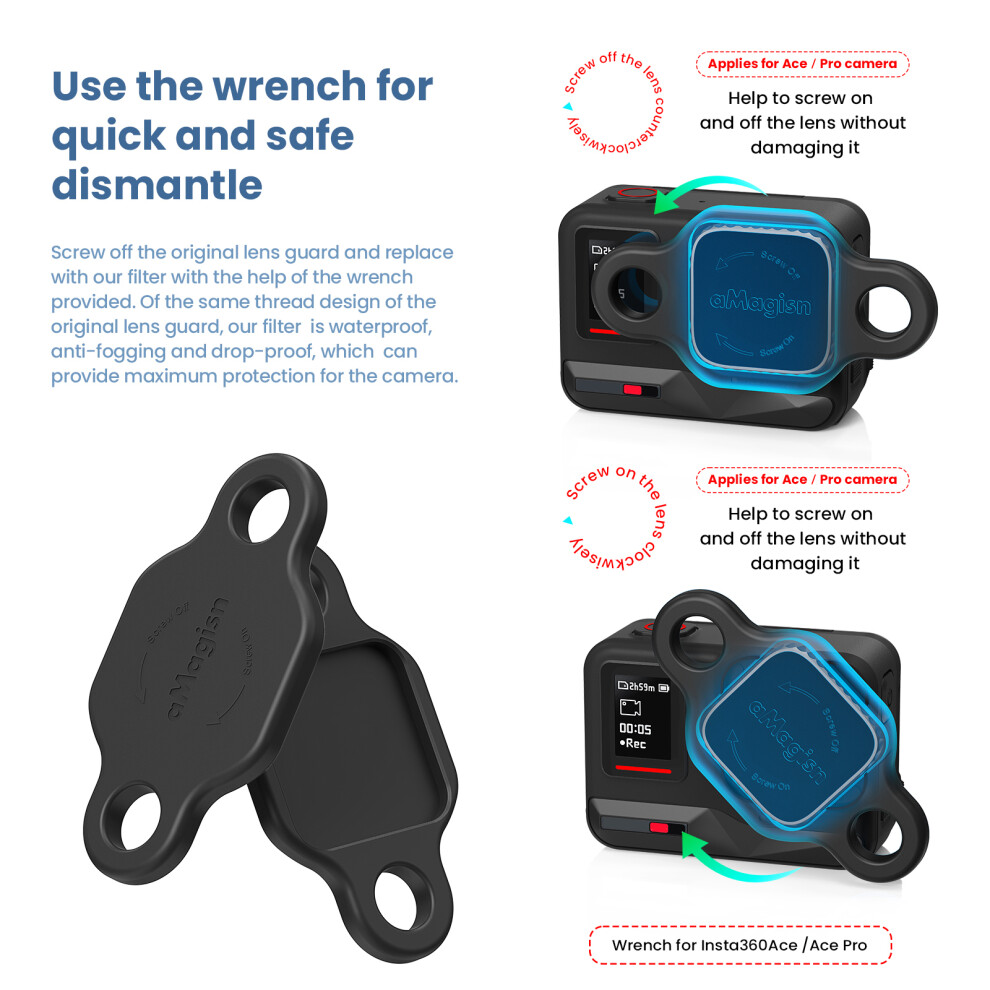 Amagisn Sports Camera Cpl Filter Waterproof Glass For Insta360 Ace 643505996593
